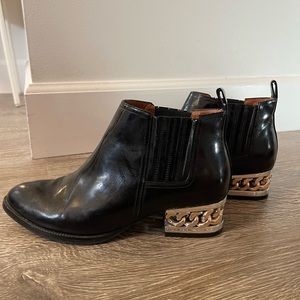 Jeffrey Campbell metcalf chain heel booties